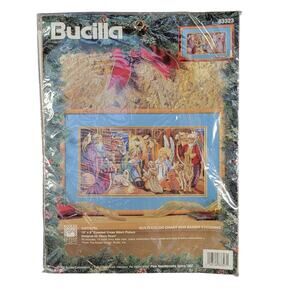 Bucilla Nativity Cross Stitch Kit 15"x8" by Nancy Rossi - Sealed 1995